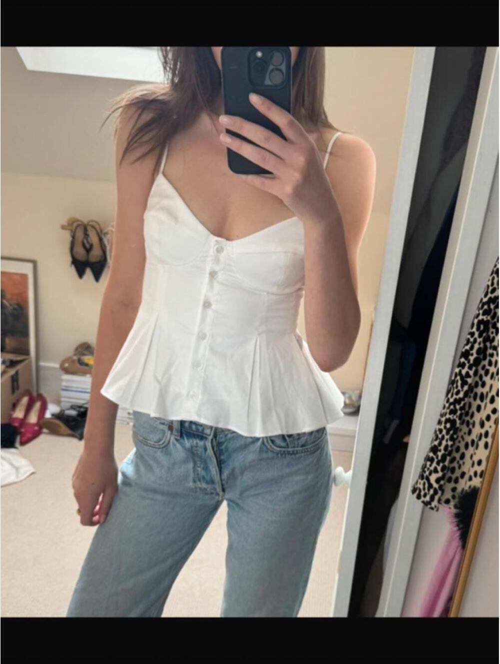 Zara Women's White Corset